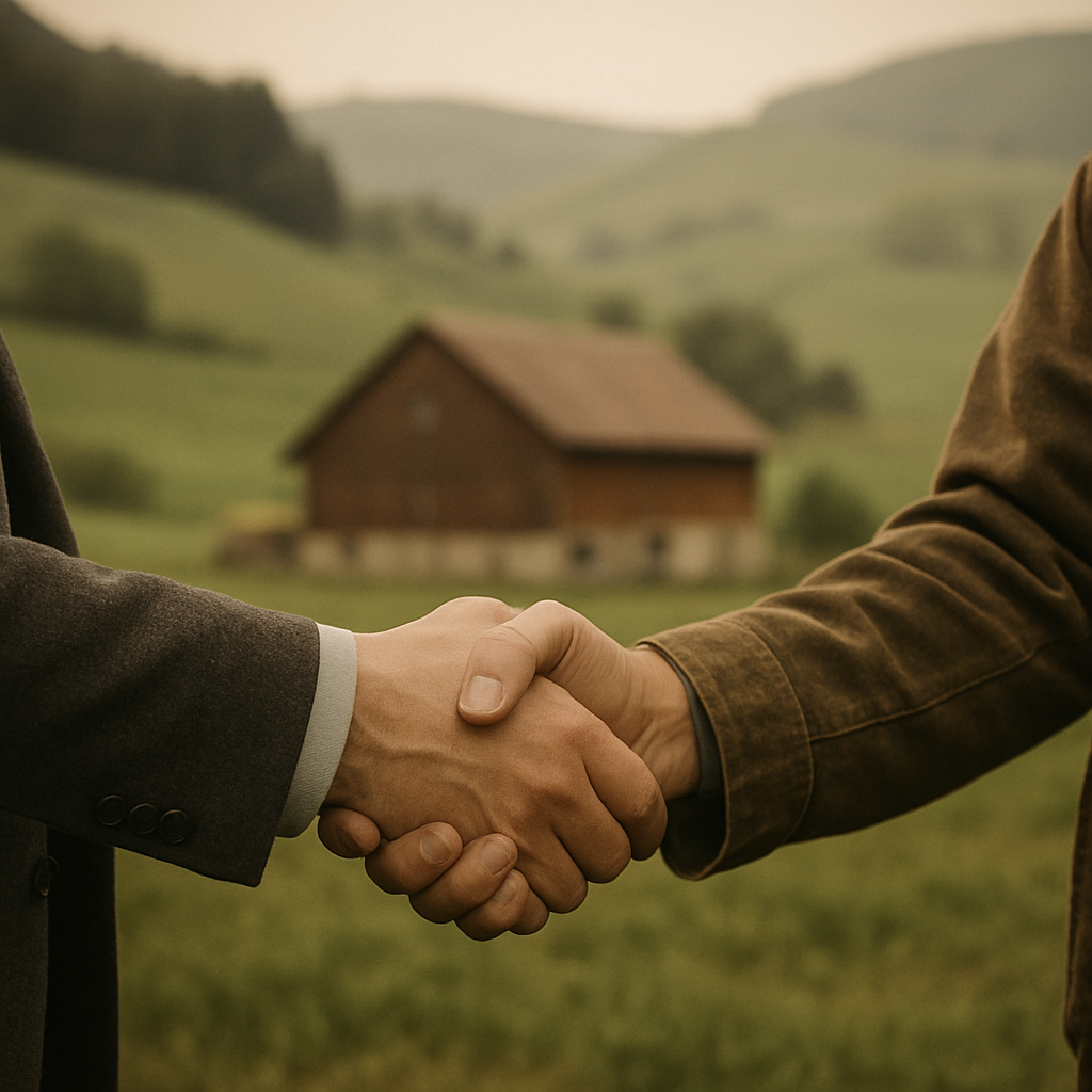 Handschlag einer Hofpartnerschaft